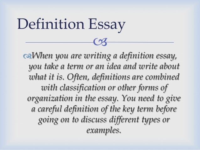 definition of essay and its types